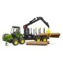 Bruder tractor forestier John Deere 1210E cu graifer si 4 busteni